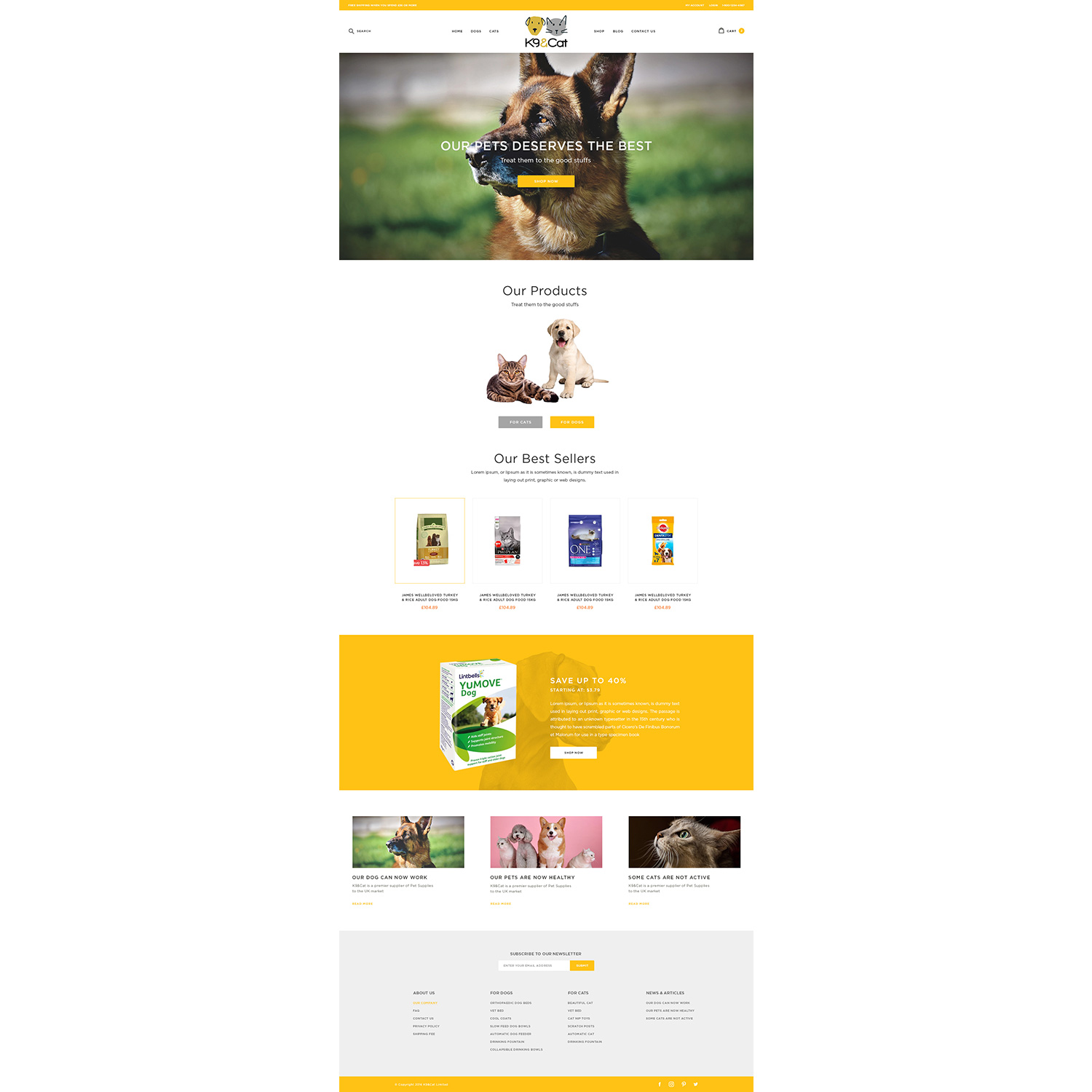 Shopify Design by Richard Tulio for K9andCat Ltd | Design #21624106