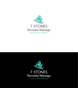7 STONES  Remedial Massage   with slogan of Enhance your wellbeing | Design de Logo par *mary