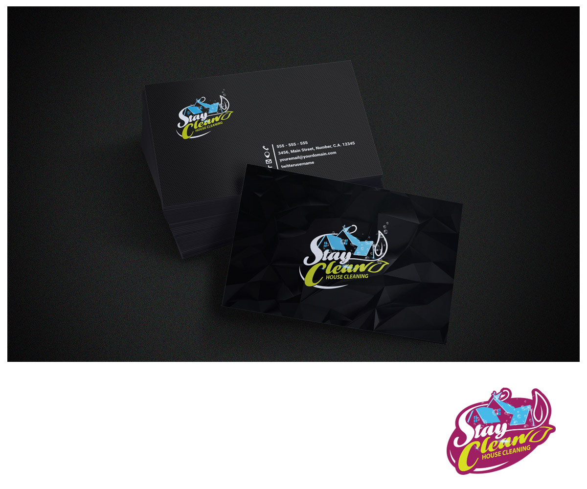 Logo Design by GenArt for Stay Clean Cleaning Service  | Design #21542086
