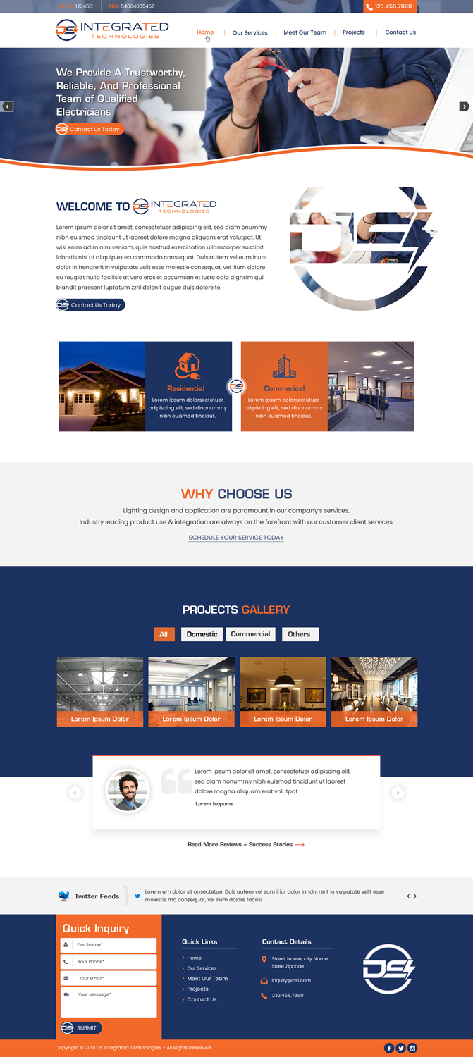 Web Design par harmi_199 pour DS INTEGRATED TECHNOLOGIES  | Design #21596831