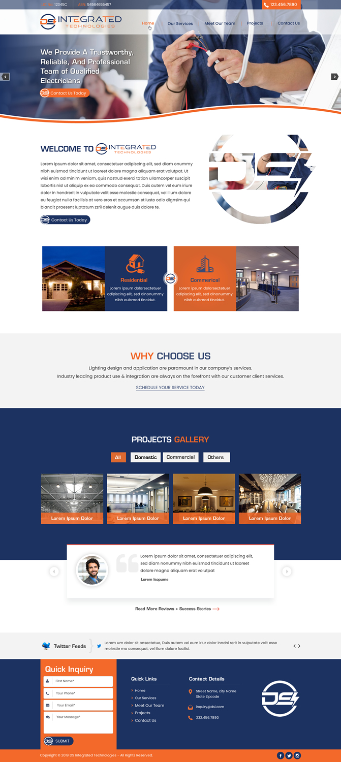Web Design by harmi_199 for DS INTEGRATED TECHNOLOGIES  | Design #21596832