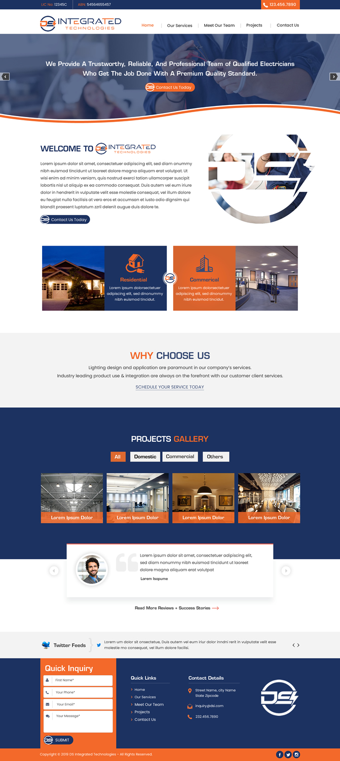 Web Design par harmi_199 pour DS INTEGRATED TECHNOLOGIES  | Design #21596833
