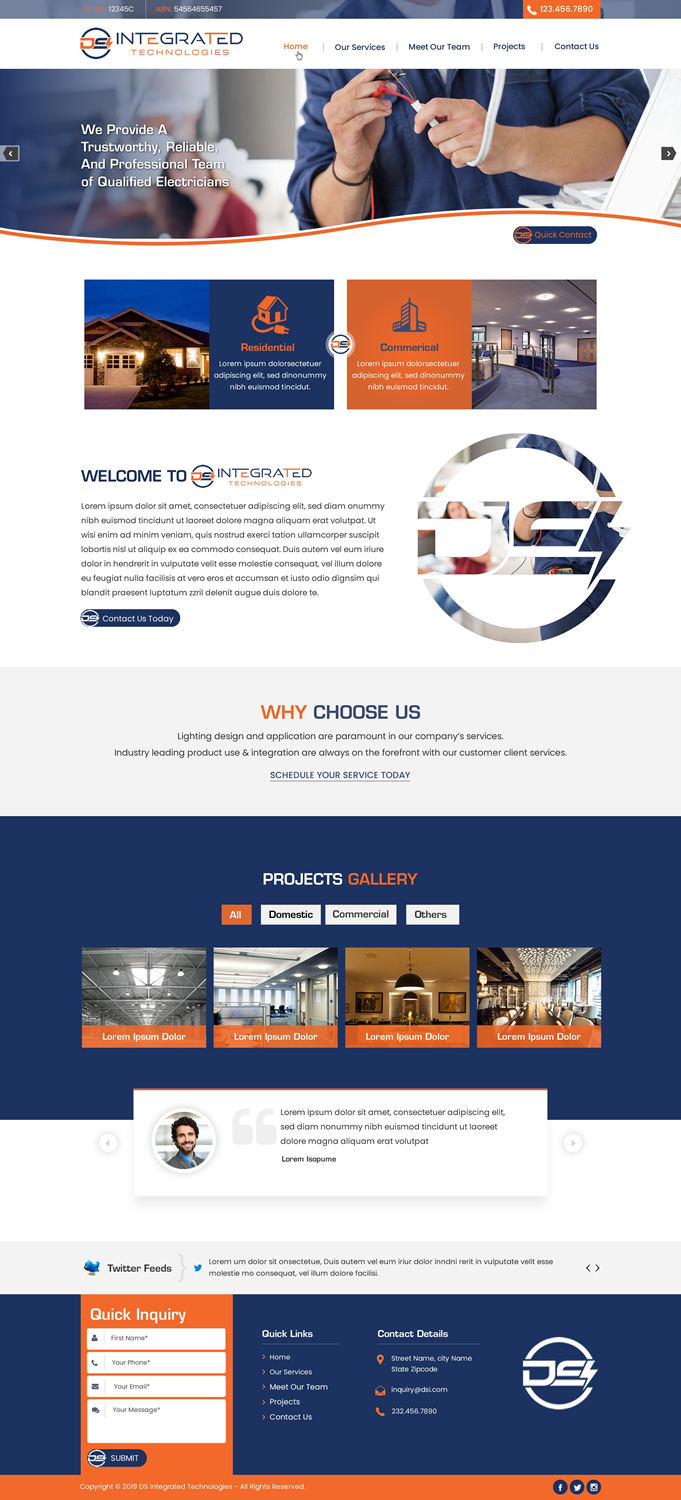 Web Design par harmi_199 pour DS INTEGRATED TECHNOLOGIES  | Design #21596835