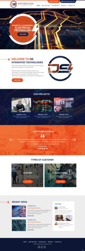 Web Design par pb pour DS INTEGRATED TECHNOLOGIES  | Design : #21545913