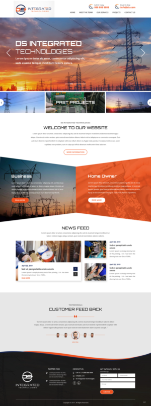 Web Design par pb pour DS INTEGRATED TECHNOLOGIES  | Design : #21547781