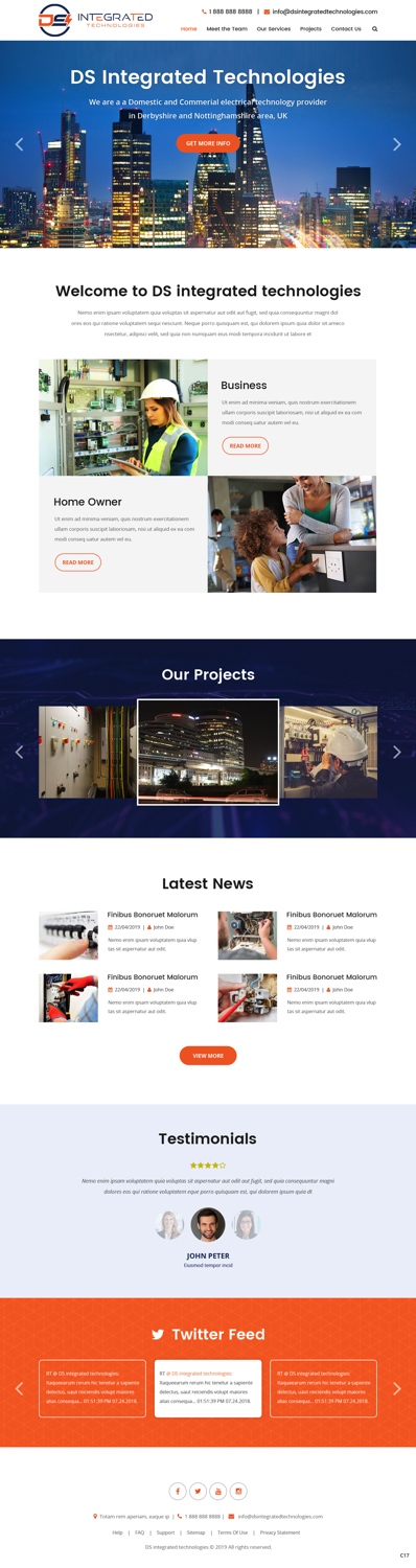 Web Design by pb for DS INTEGRATED TECHNOLOGIES  | Design #21547782