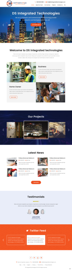 Web Design par pb pour DS INTEGRATED TECHNOLOGIES  | Design : #21547782
