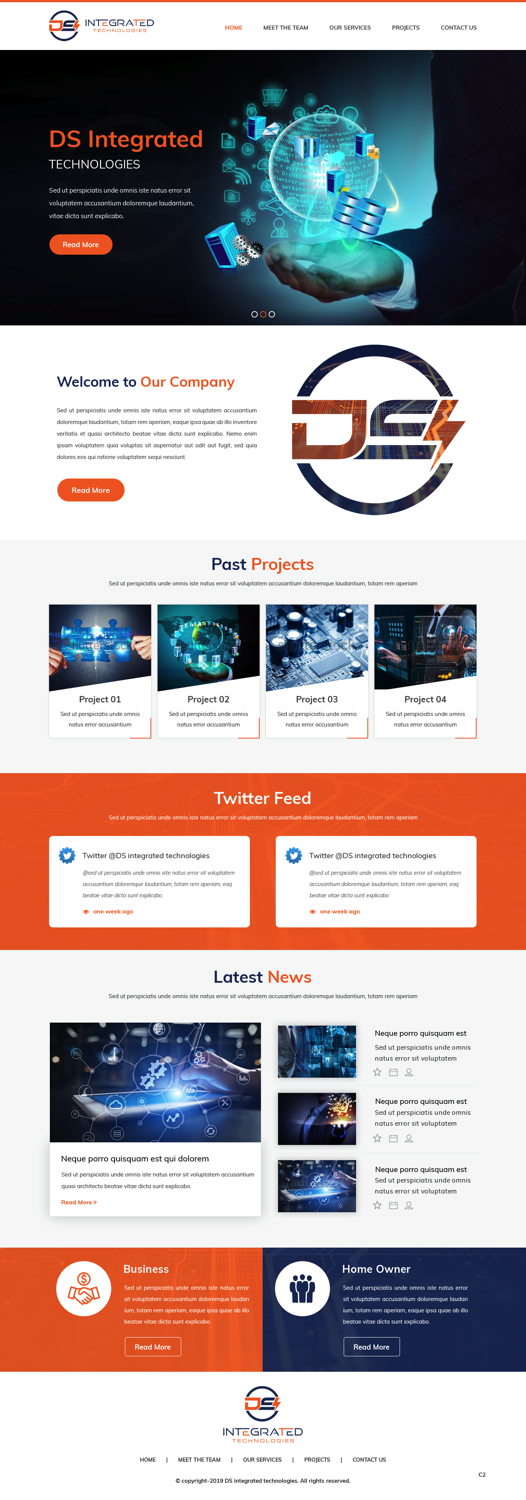 Web Design par pb pour DS INTEGRATED TECHNOLOGIES  | Design #21547783