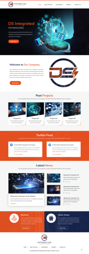Web Design par pb pour DS INTEGRATED TECHNOLOGIES  | Design : #21547783