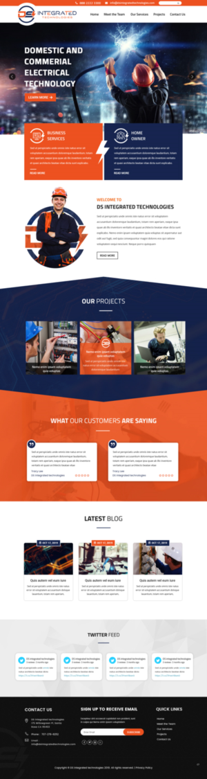 Web Design par pb pour DS INTEGRATED TECHNOLOGIES  | Design : #21547785
