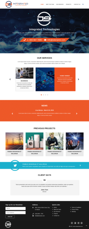Web Design par pb pour DS INTEGRATED TECHNOLOGIES  | Design : #21547787