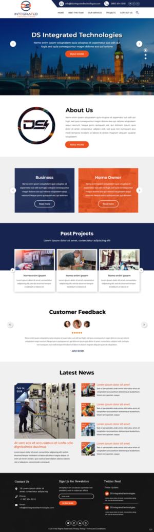 Web Design par pb pour DS INTEGRATED TECHNOLOGIES  | Design : #21554650