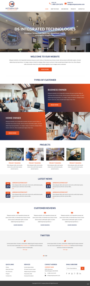 Web Design par pb pour DS INTEGRATED TECHNOLOGIES  | Design : #21554652