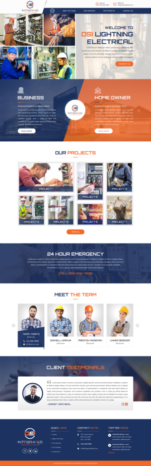 A new website for Electrical Contractor Business | Web Design by Sbss