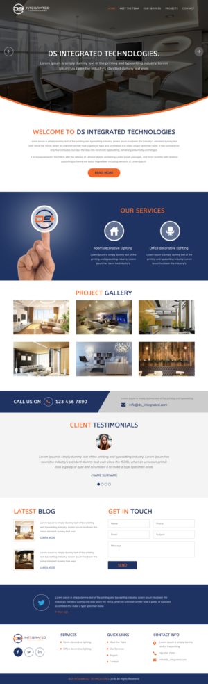 Web Design par rightway pour DS INTEGRATED TECHNOLOGIES  | Design : #21554645
