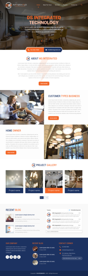 Web Design par rightway pour DS INTEGRATED TECHNOLOGIES  | Design : #21554664