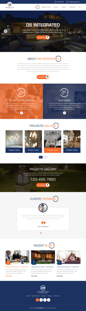 Web Design par rightway pour DS INTEGRATED TECHNOLOGIES  | Design : #21554666
