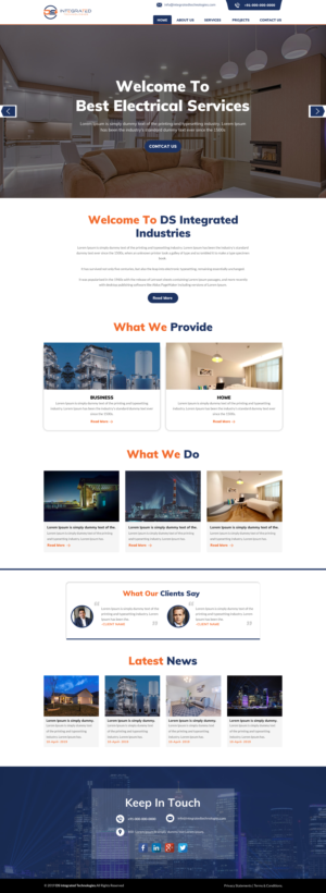 Web Design par rightway pour DS INTEGRATED TECHNOLOGIES  | Design : #21554667