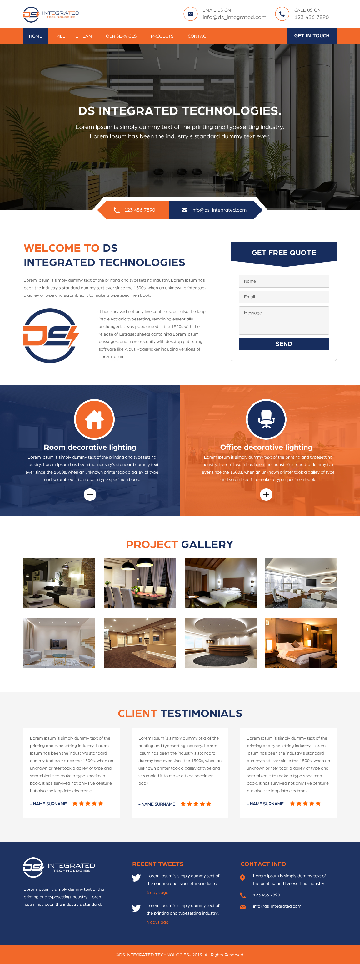 Web Design by rightway for DS INTEGRATED TECHNOLOGIES  | Design #21595352
