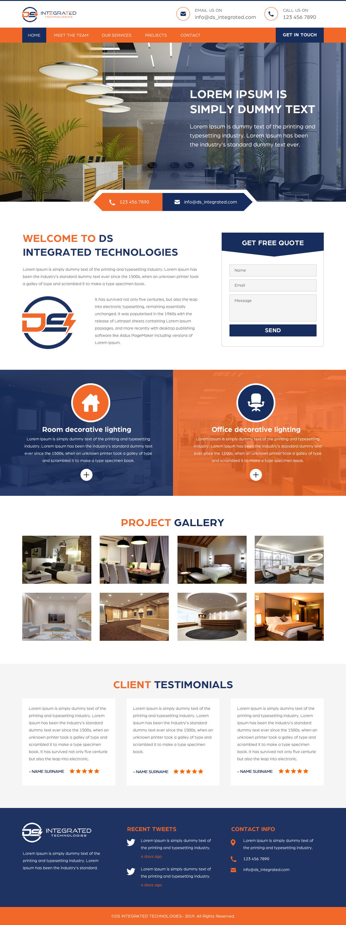 Web Design par rightway pour DS INTEGRATED TECHNOLOGIES  | Design : #21595746