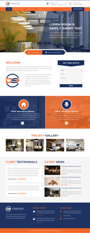 Web Design par rightway pour DS INTEGRATED TECHNOLOGIES  | Design : #21655223