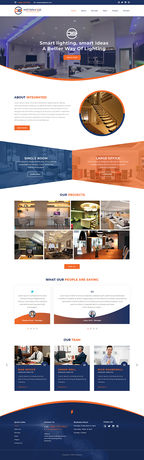 Diseño Web por Ved Web Services para DS INTEGRATED TECHNOLOGIES  | Diseño #21596812