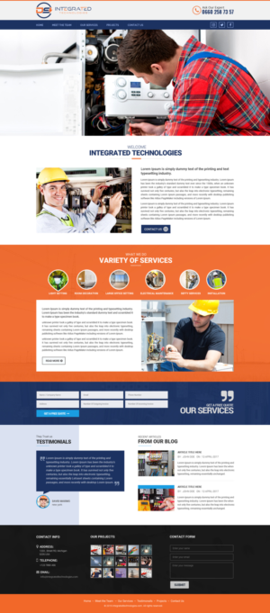 Web Design par Dream Logo Design pour DS INTEGRATED TECHNOLOGIES  | Design : #21562662