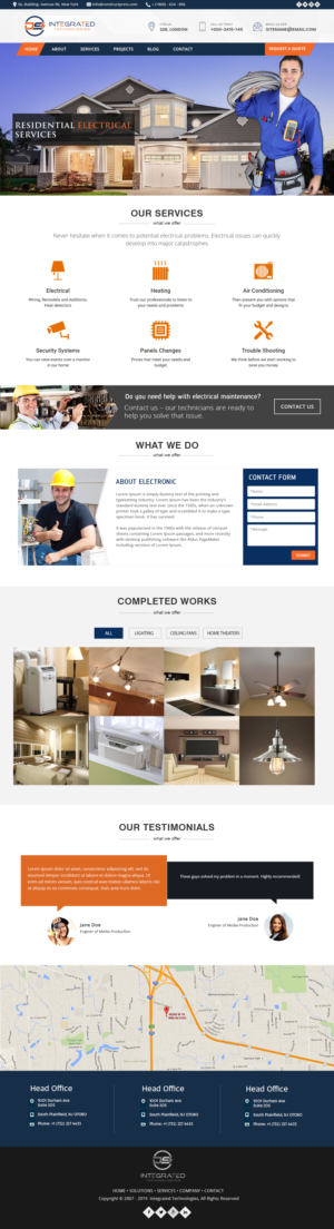 Web Design par Xclusive Designers pour DS INTEGRATED TECHNOLOGIES  | Design : #21559639