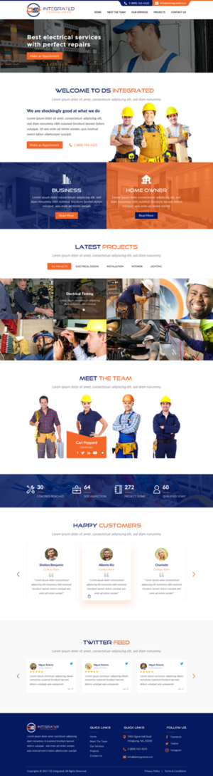 Web Design par Shayona pour DS INTEGRATED TECHNOLOGIES  | Design : #21578794