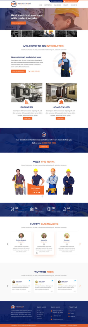 Web Design par Shayona pour DS INTEGRATED TECHNOLOGIES  | Design : #21585602