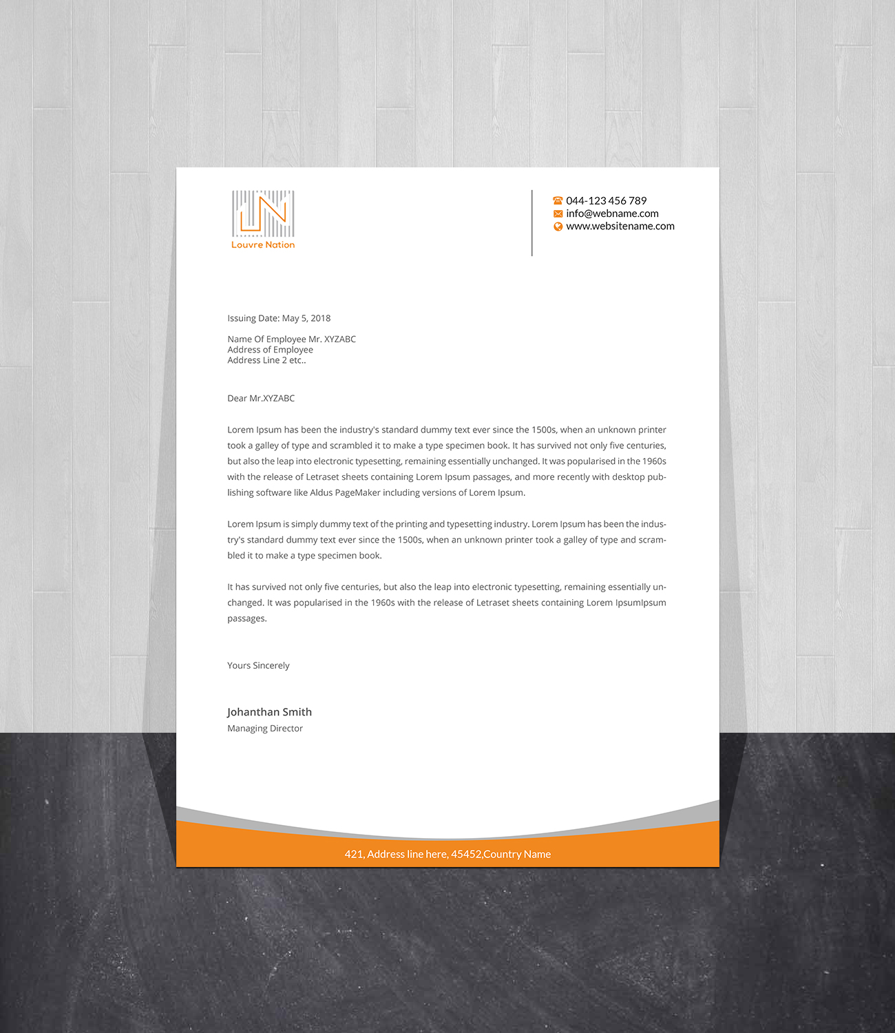 Letterhead Design by Creations Box 2015 for this project | Design #21552984