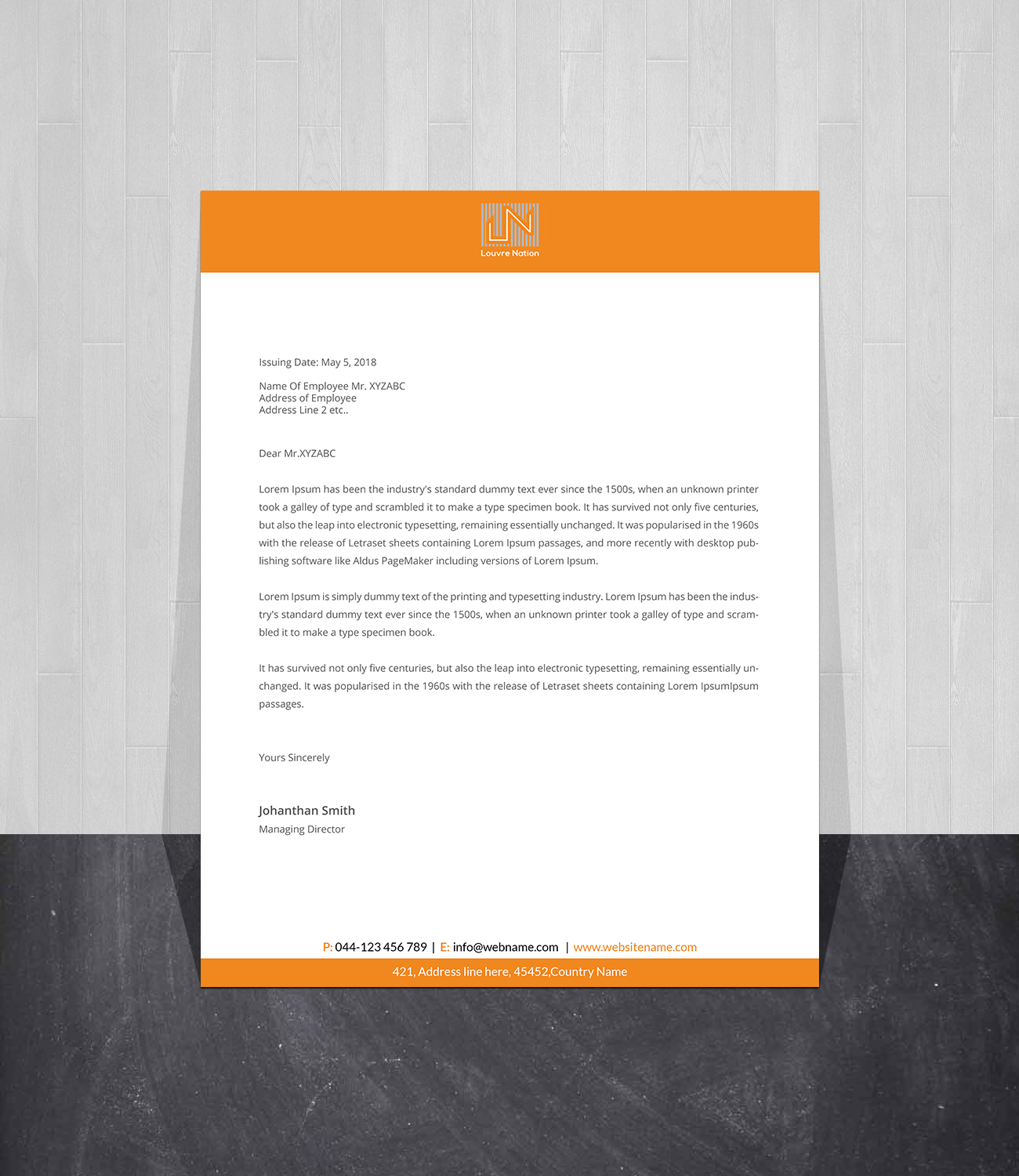 Letterhead Design by Creations Box 2015 for this project | Design #21552986