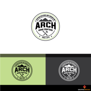 ARCH Home Crafters; Custom Building and Remodeling since 1978 | Logo Design by Graphic Bricks
