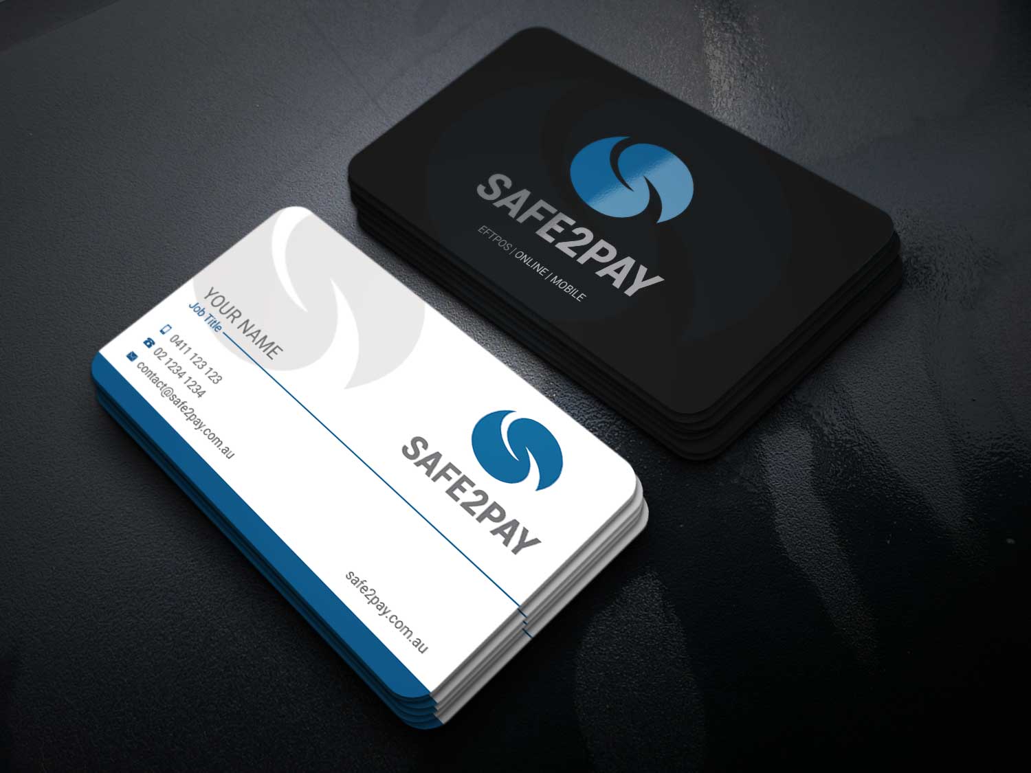 Business Card Design by Riz' for Safe2Pay | Design #21548749