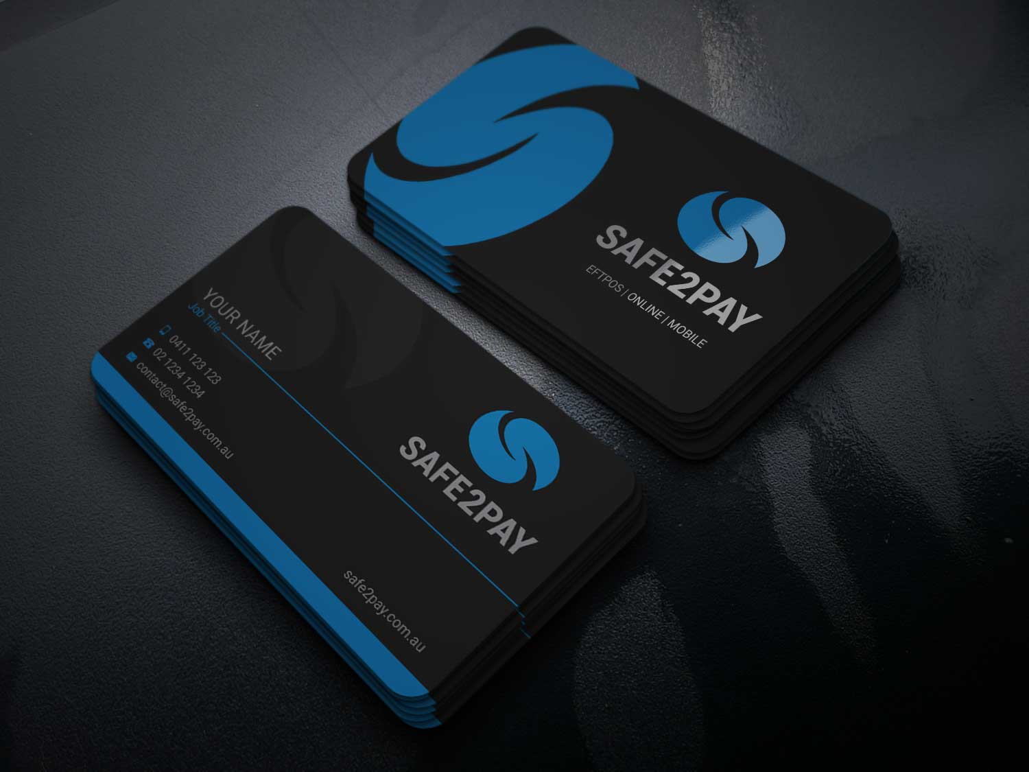 Business Card Design by Riz' for Safe2Pay | Design #21548795