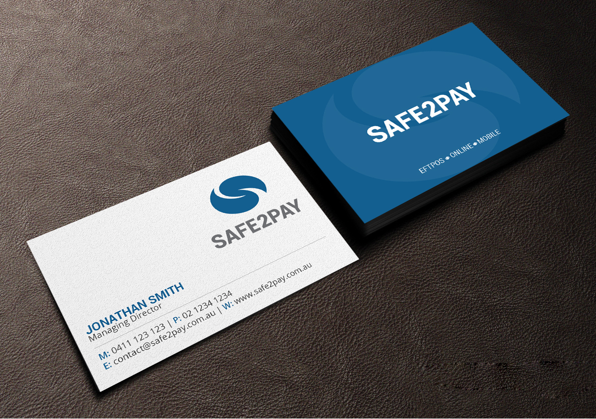 Business Card Design by Creations Box 2015 for Safe2Pay | Design #21560255