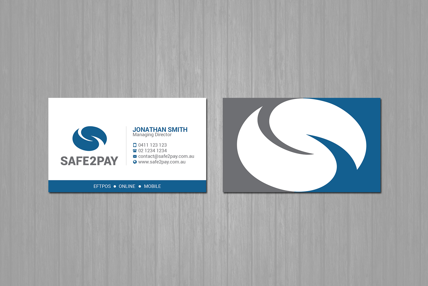 Business Card Design by Creations Box 2015 for Safe2Pay | Design #21560283