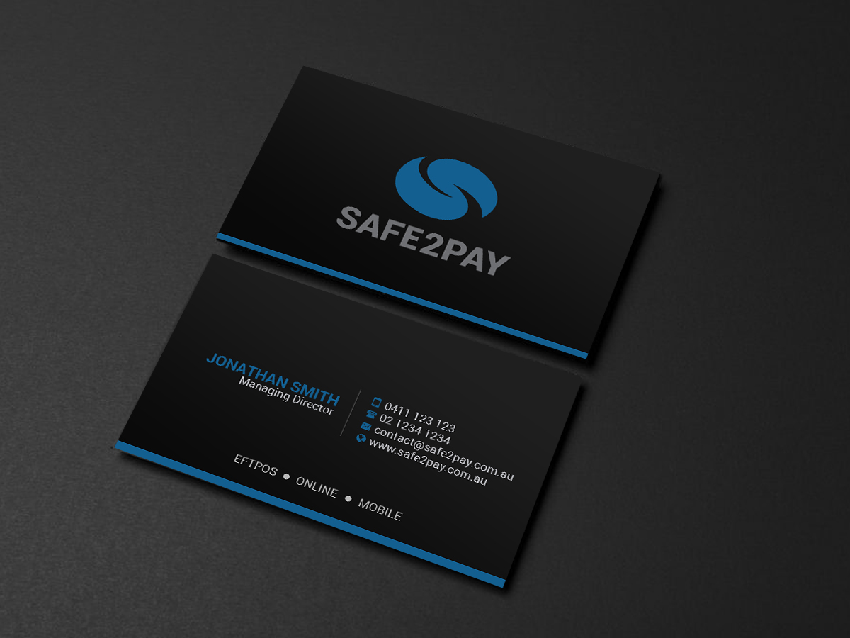 Business Card Design by Creations Box 2015 for Safe2Pay | Design #21560288