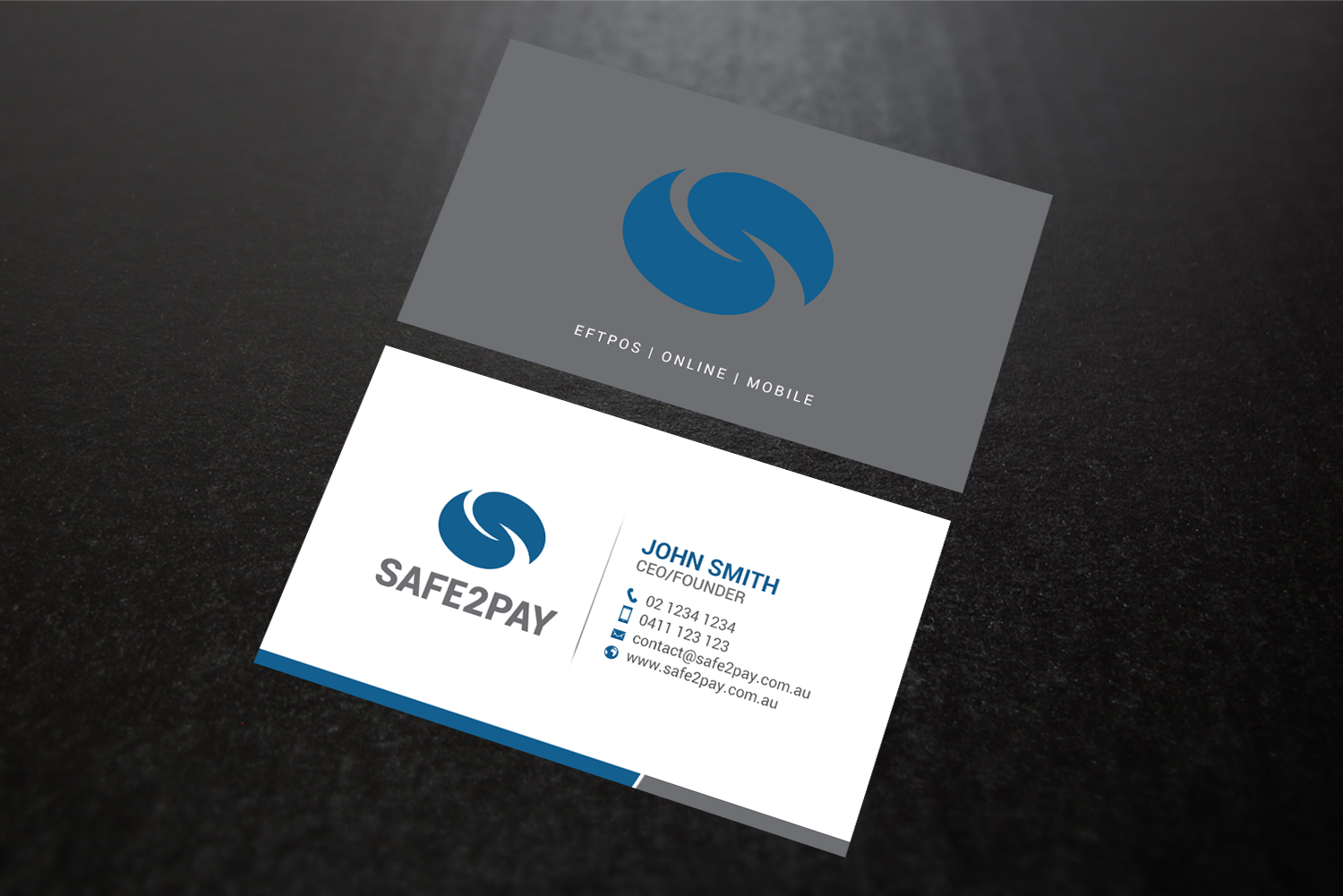 Business Card Design by chandrayaan.creative for Safe2Pay | Design #21559985