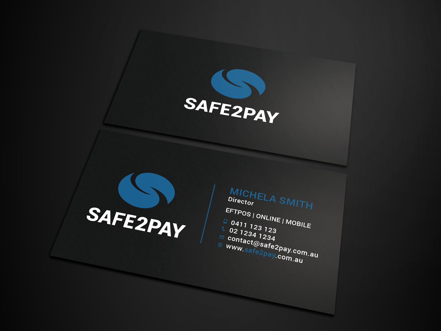 Business Card Design by Tripti Ranjan Gain for Safe2Pay | Design #21582947