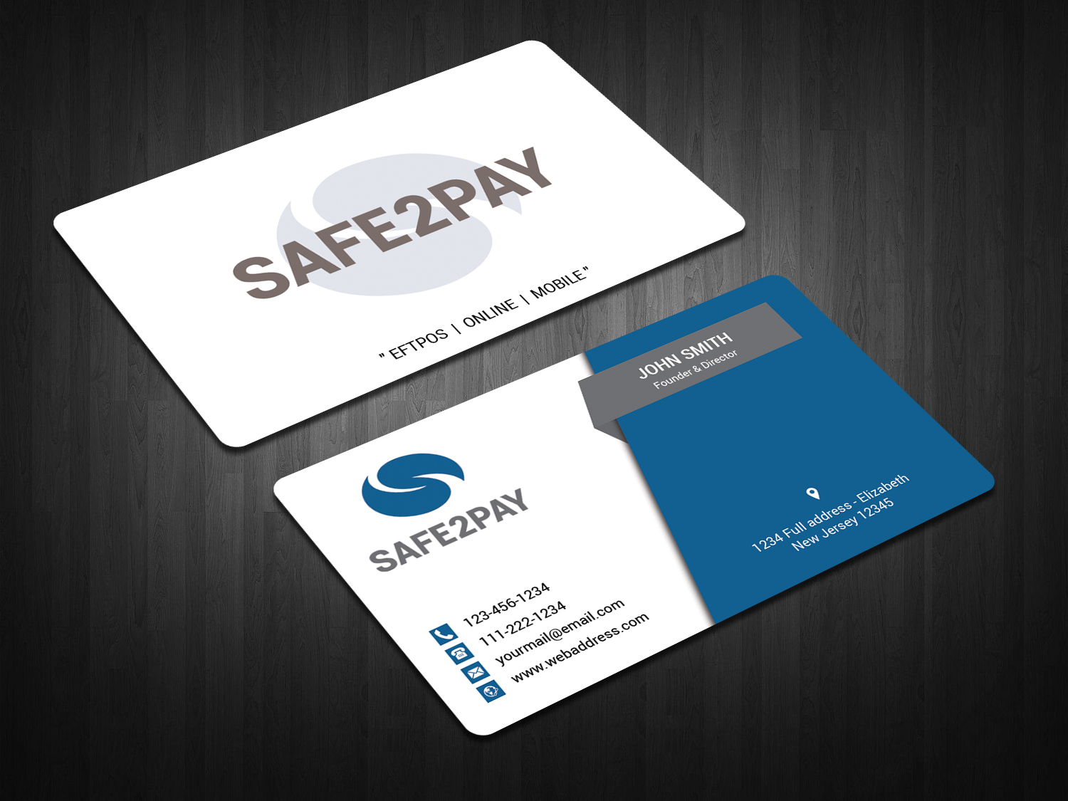 Business Card Design by zahidrabby.bigc for Safe2Pay | Design #21570874