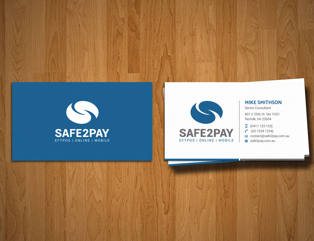 Business Card Design by alex_etel for Safe2Pay | Design #21573921