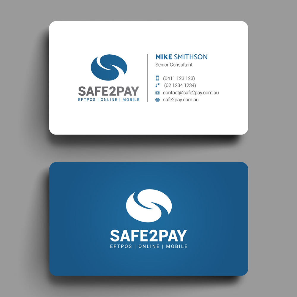 Business Card Design by alex_etel for Safe2Pay | Design #21574010