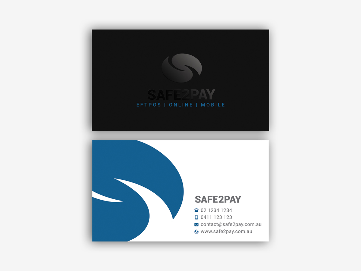 Business Card Design by Moumita_ for Safe2Pay | Design #21558807