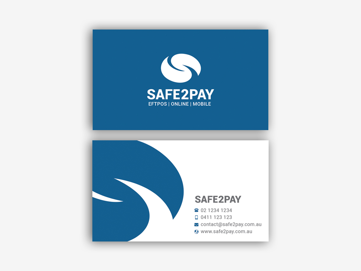 Business Card Design by Moumita_ for Safe2Pay | Design #21558808