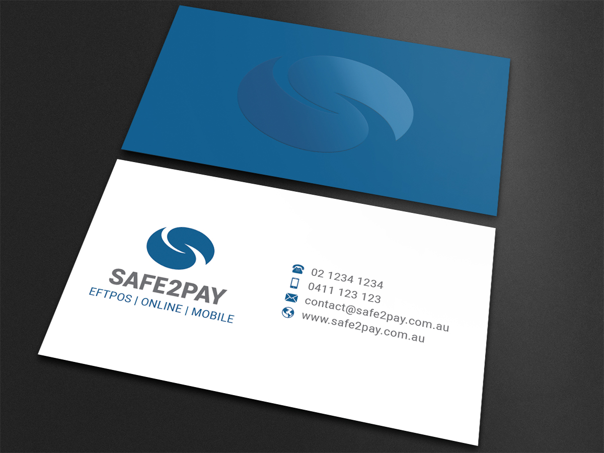 Business Card Design by Moumita_ for Safe2Pay | Design #21558962