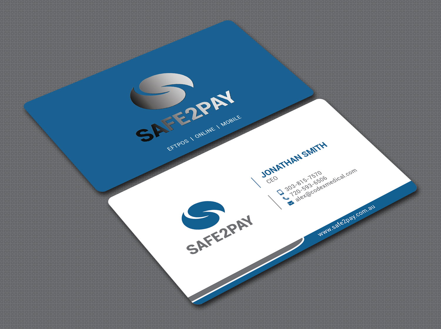 Business Card Design by Bold Pixels for Safe2Pay | Design #21553253