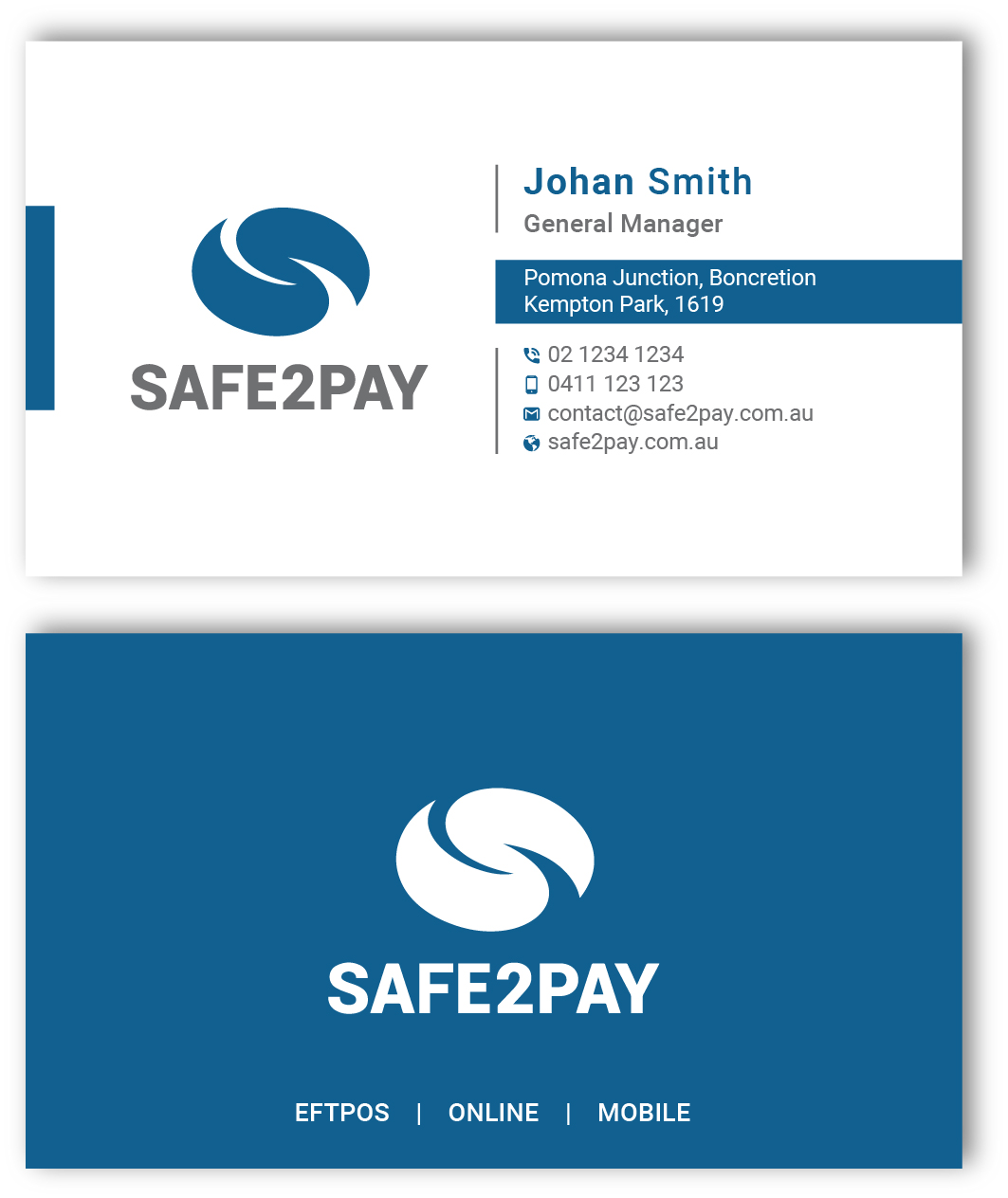 Business Card Design by Uttom 2 for Safe2Pay | Design #21556089