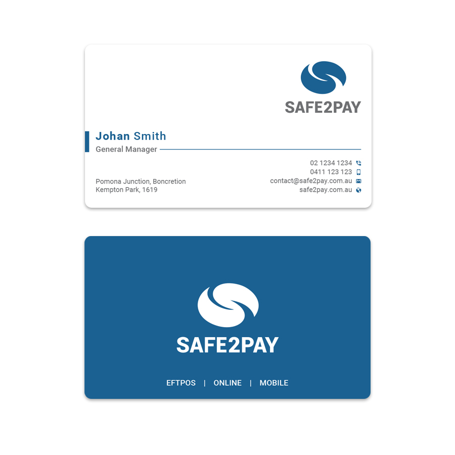 Business Card Design by Uttom 2 for Safe2Pay | Design #21556090