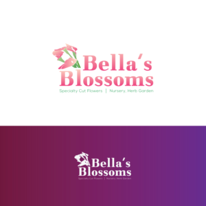 Bella's Blossoms, Fresh Cut Flowers, Nursery, Herb Garden | Logo-Design von Kreative Fingers